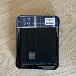 Aeropostale leather bifold wallet- brand new in box